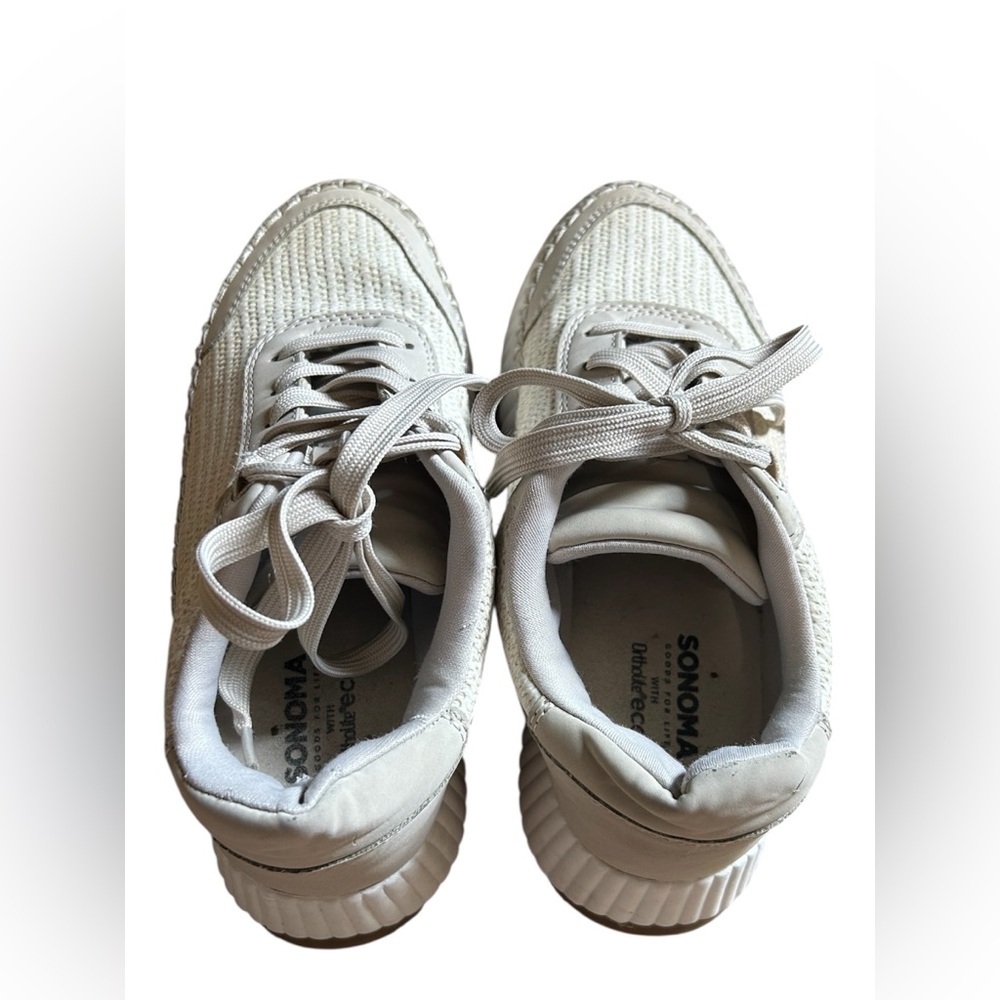 Sonoma Comfort Platform Sneakers White Ortholite Women 6.5 Casual - Picture 7 of 13